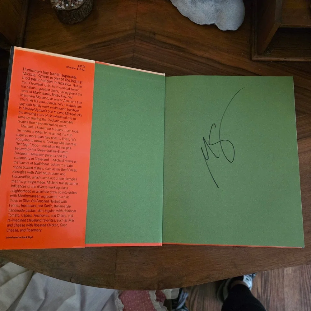 Michael Symon SIGNED‎ Live to Cook Hardcover First Edition Cookbook Iron Chef